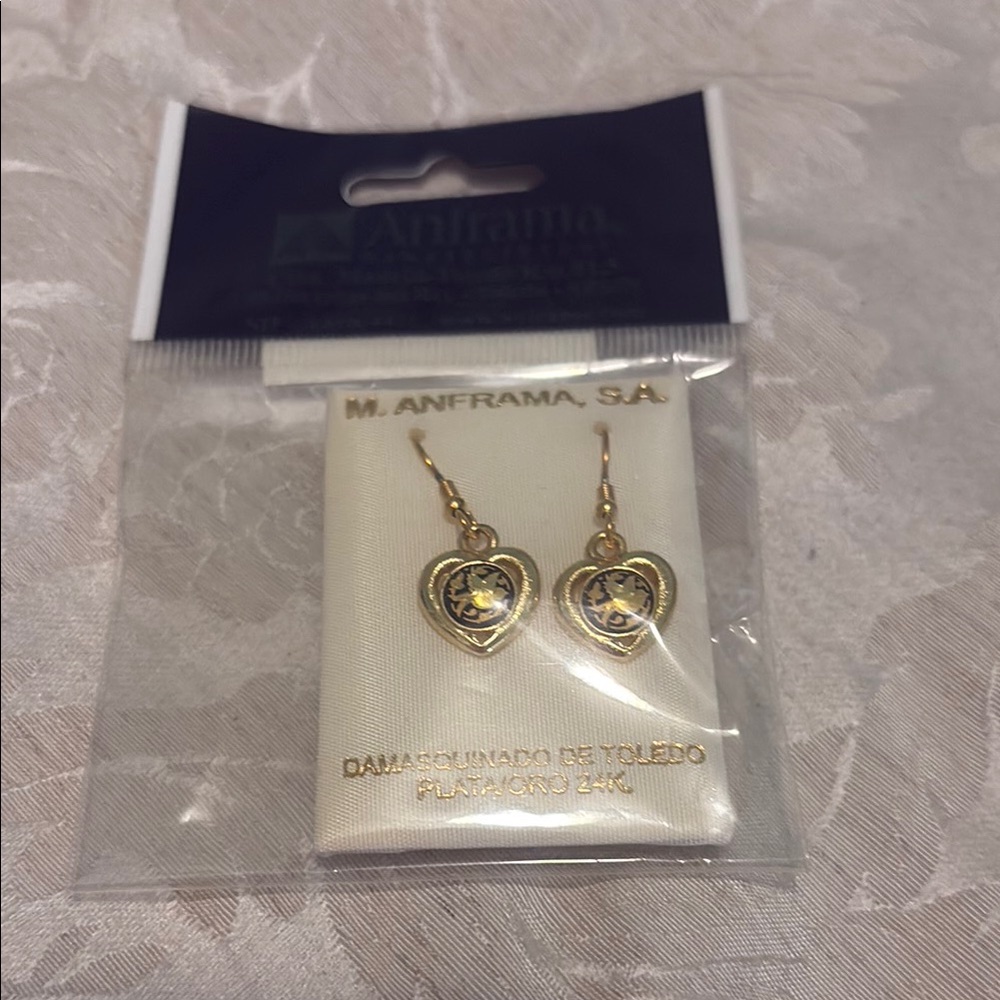 Gold Heart Earrings